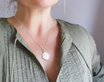 Lucky Farthing Pendant. An antique copper farthing with a little Wren, set in silverto be worn as a pendant. Handmade to bring you luck.