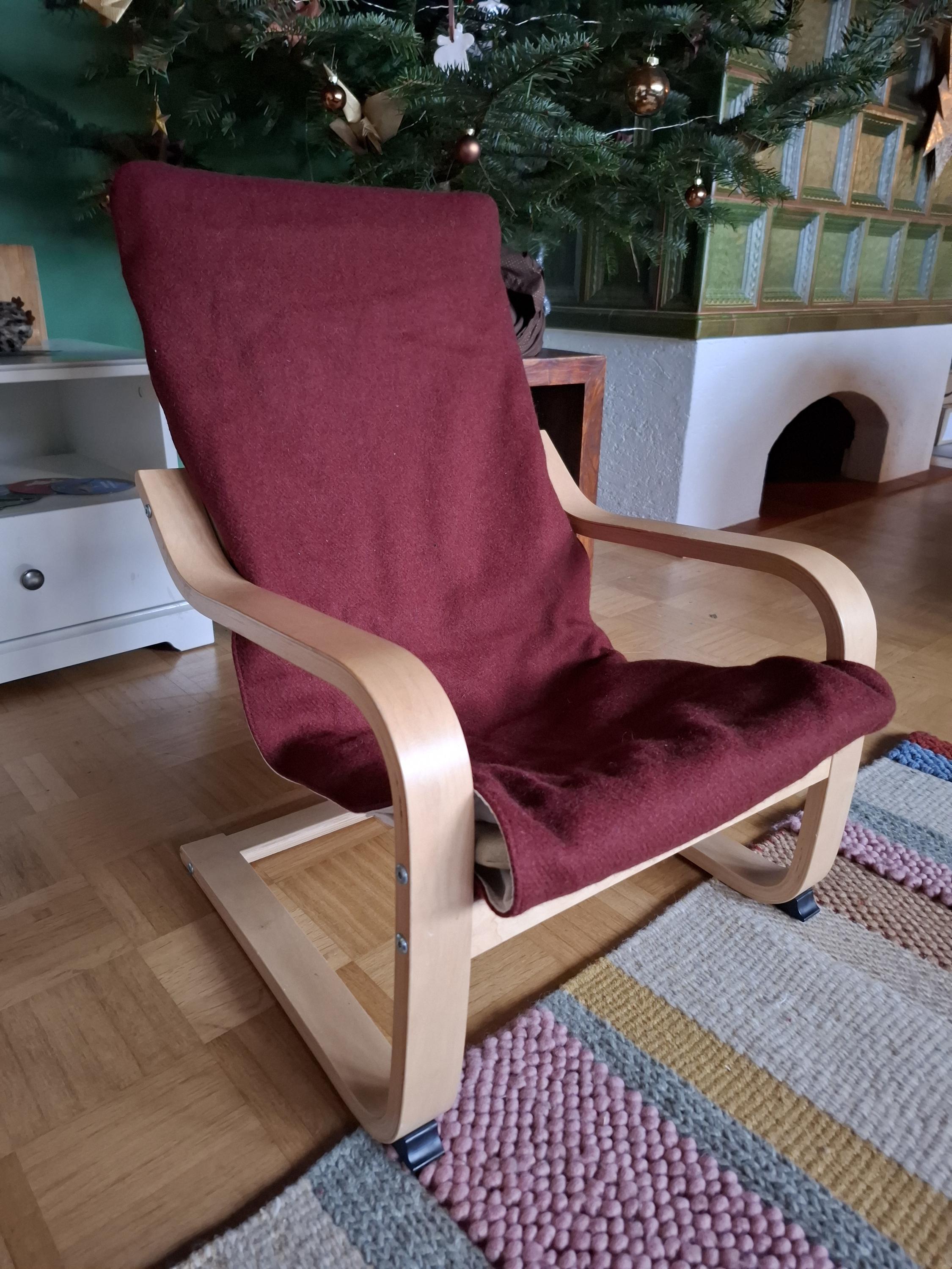 Organic Colourful Cover for Ikea Poäng Children's Chair