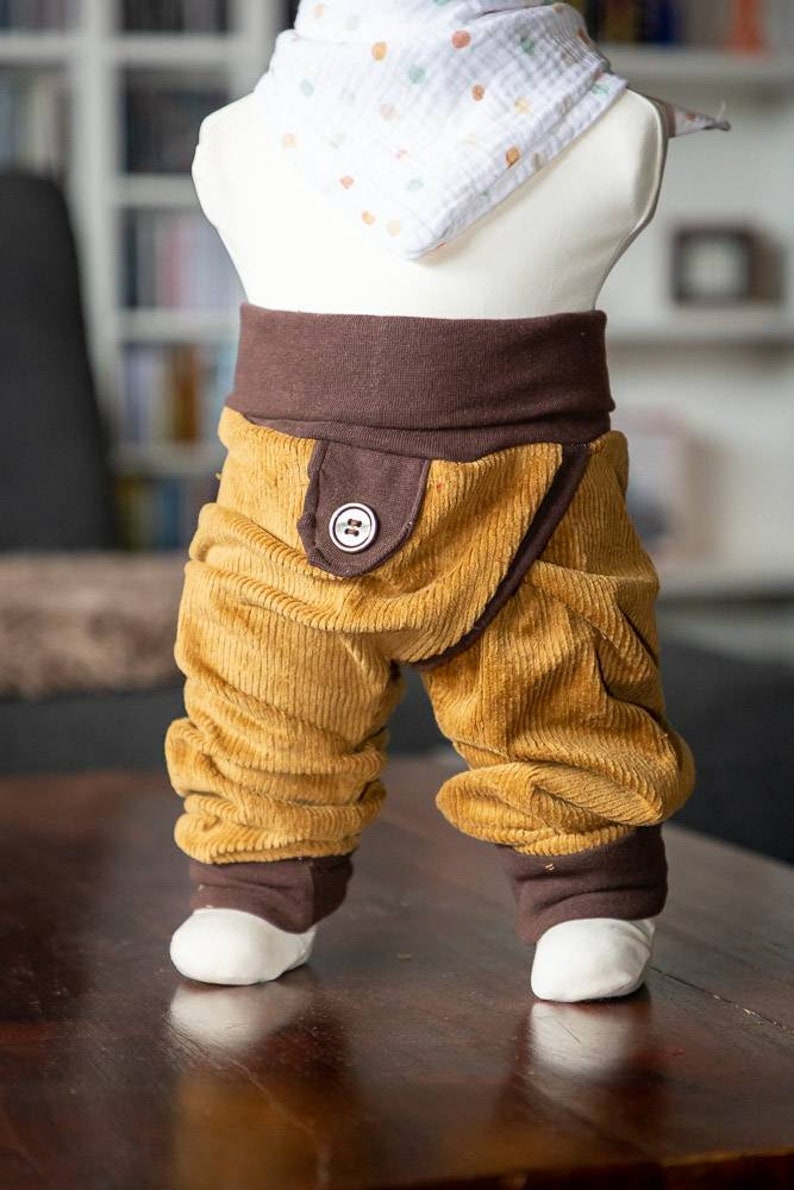 Barrier pants, split pants made of corduroy, grow with you Diaper free image 1