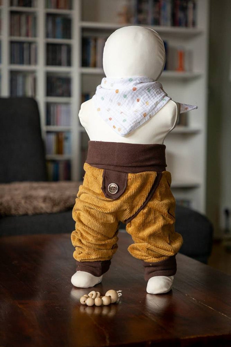 Barrier pants, split pants made of corduroy, grow with you Diaper free image 2