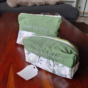 Small bag for pens, cosmetics, little things with embroidery, &quot;dearest educator&quot;