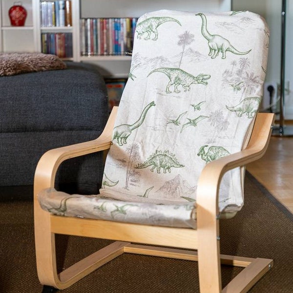 Housse pour chaise pour enfant Ikea Poäng, fauteuil pour enfant, personnalisé brodé avec nom, housse, housse