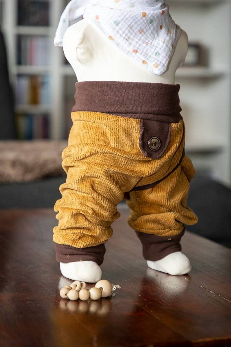 Barrier pants, split pants made of corduroy, grow with you Diaper free image 6