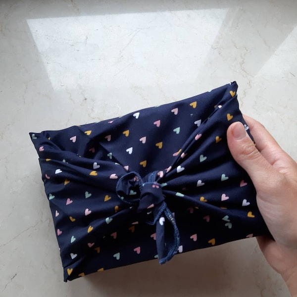 Furoshiki, emballage cadeau en tissu, serviettes cadeaux, dons durables ! Ensemble. Anniversaire, Pâques...