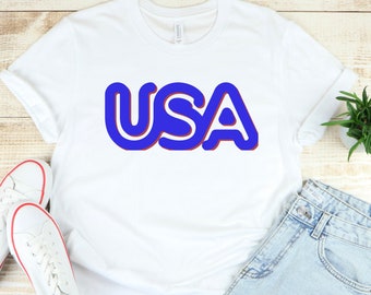 USA T-shirt, America Shirt, 4th of July Gifts, Fourth of July Apparel, 4th of July Outfits, USA Shirts, Patriotic Tee, Unisex, High Quality