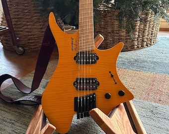 Strandberg Guitar Stand | Headless Guitar Stand | Offset Body Guitar Stand | Handmade Custom Wood Guitar Stand