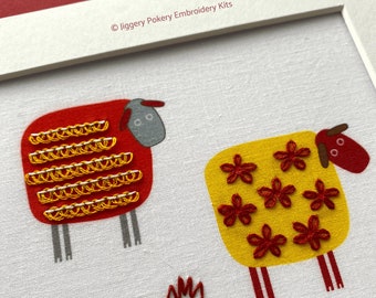羊の刺繍模様。羊のデザイン。 - Etsy 日本