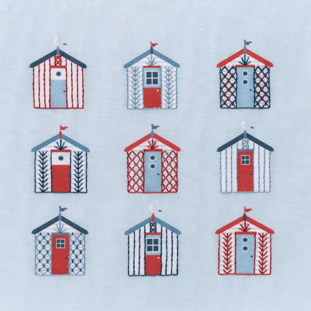 Beach Huts Embroidery Kit. Holiday Stitching. Beach Decor. - Etsy UK