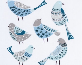 Bird embroidery kit. Scandinavian birds design. Nature embroidery.