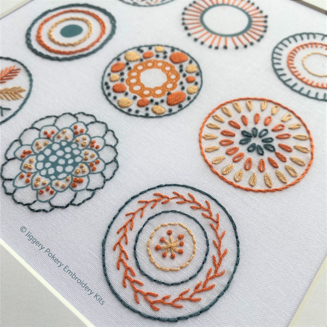 Pattern for Hand Embroidery Stitch Sampler. Stitches for Etsy