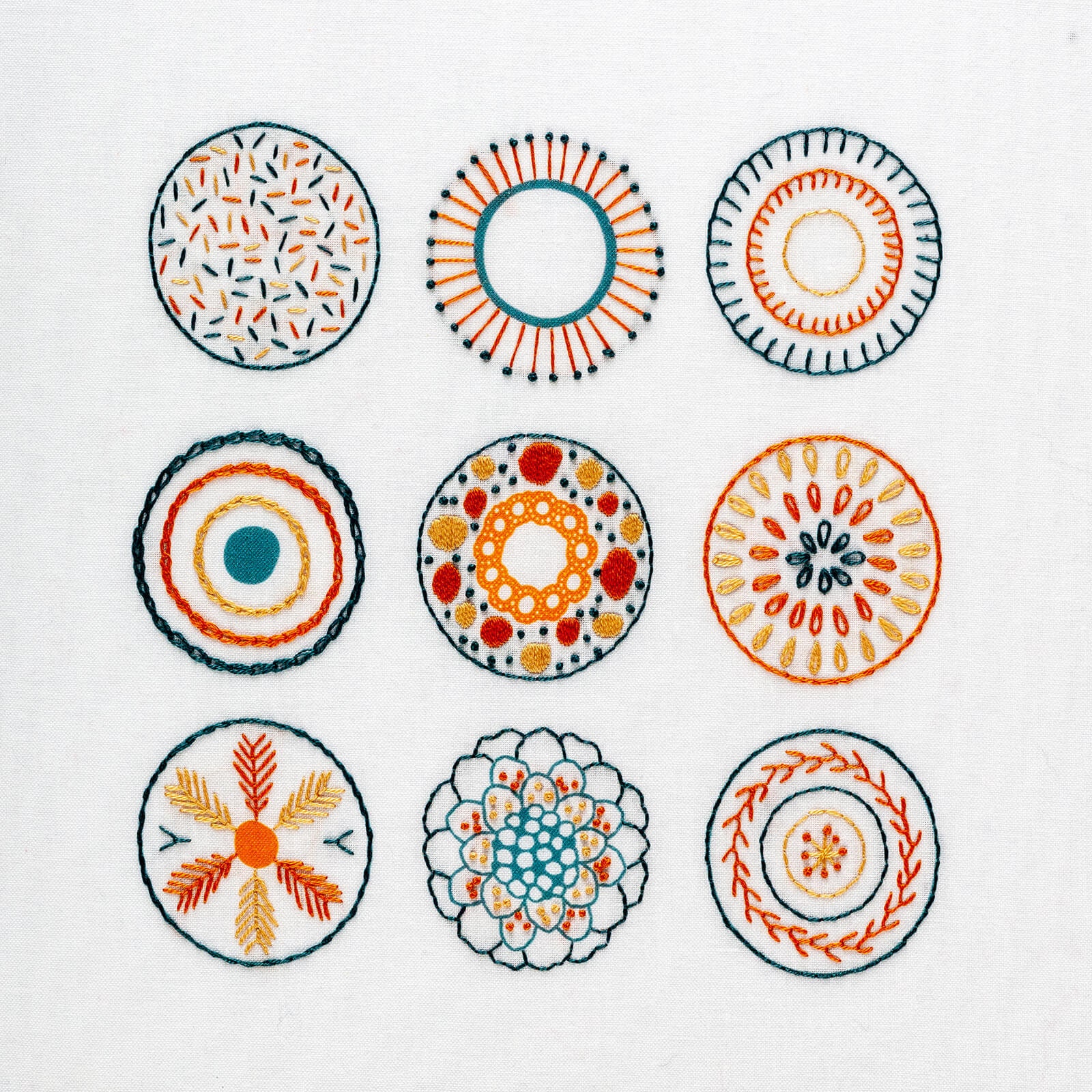 Stitch sampler kit. Embroidery kit for beginners. Learn embroidery. Crafty gift.