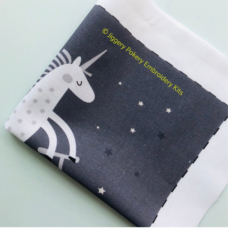 Unicorn embroidery pattern Modern needlework design Birthday idea for a child.