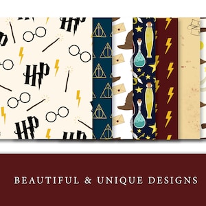 Magical Wizarding School Digital Paper | Wizard World Seamless Pattern ...