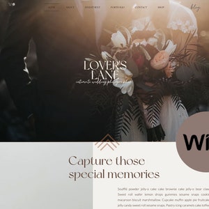 Wix Website Template, Photography Wix Web Design, Wedding Photographer Website, Boho Ecommerce Shop Site for Creatives, Social Media