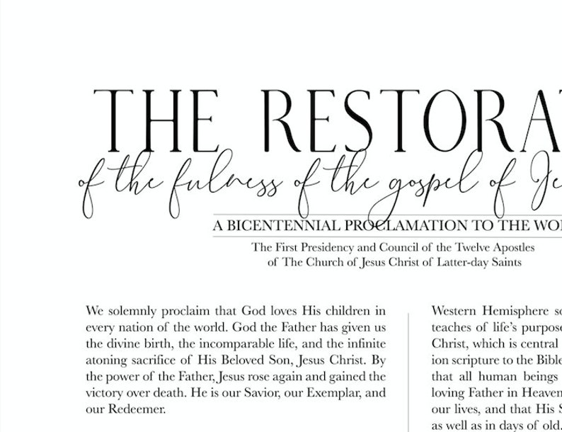 The Restoration Proclamation LDS - Il 794xN.2435882955 4vgk