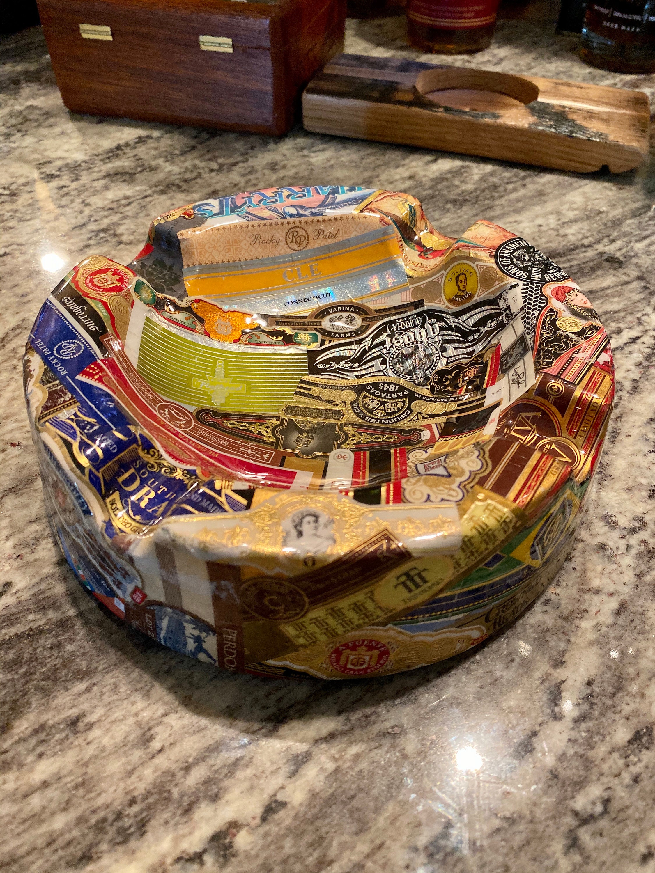 Cigar Band Ashtray Etsy