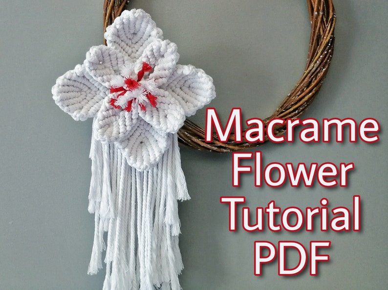 PDF Large Macrame Flower tutorial Macrame flower pattern