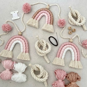 pdf INSTRUCTIONS for DIY rainbow garland macrame kit, baby room decoration, do it yourself rainbow, wall hanging garland, nursery baby