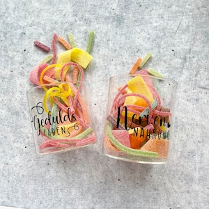 Nervennahrung Geduldsfaden Sticker 2er Set, Geschenk Prüfung, Schreibschrift Aufkleber Glas