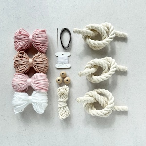 DIY kit rainbow garland, macrame baby room decoration, do it yourself bunting image 2