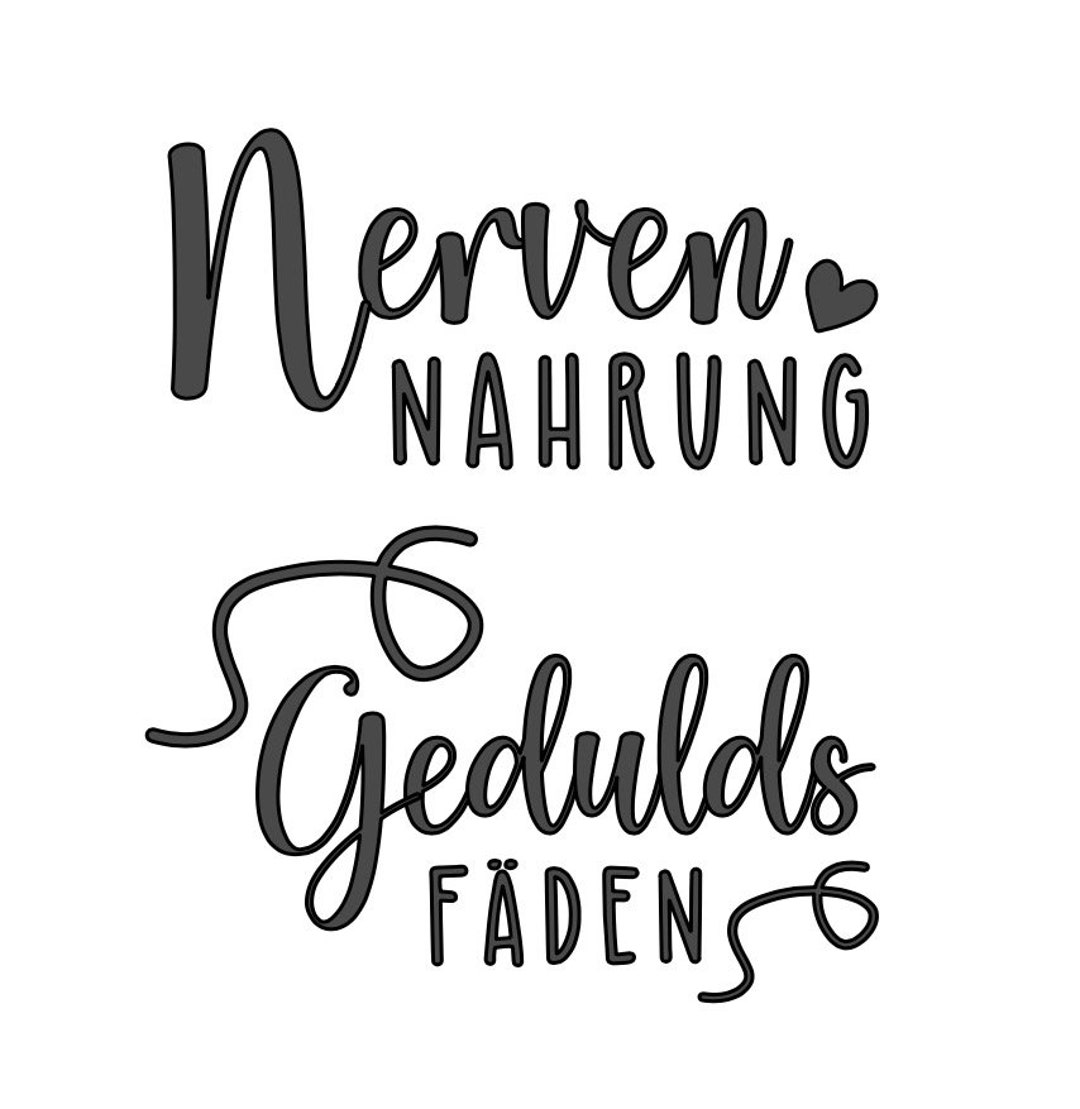 Nervennahrung Geduldsfaden Sticker 2er Set, Geschenk Prüfung