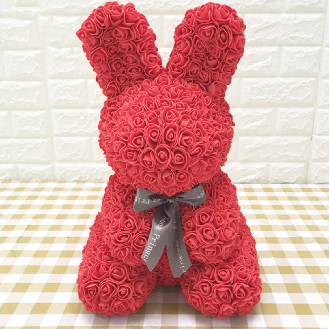 Rose Rabbit 15 in tall Easter Present Artificial Roses Etsy
