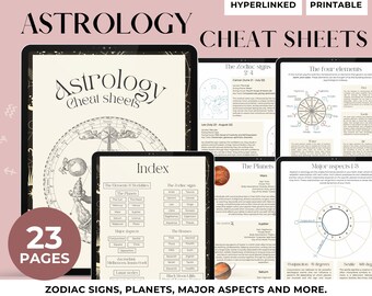 Astrology Cheat Sheet: Natal Chart Basics (Printable PDF)