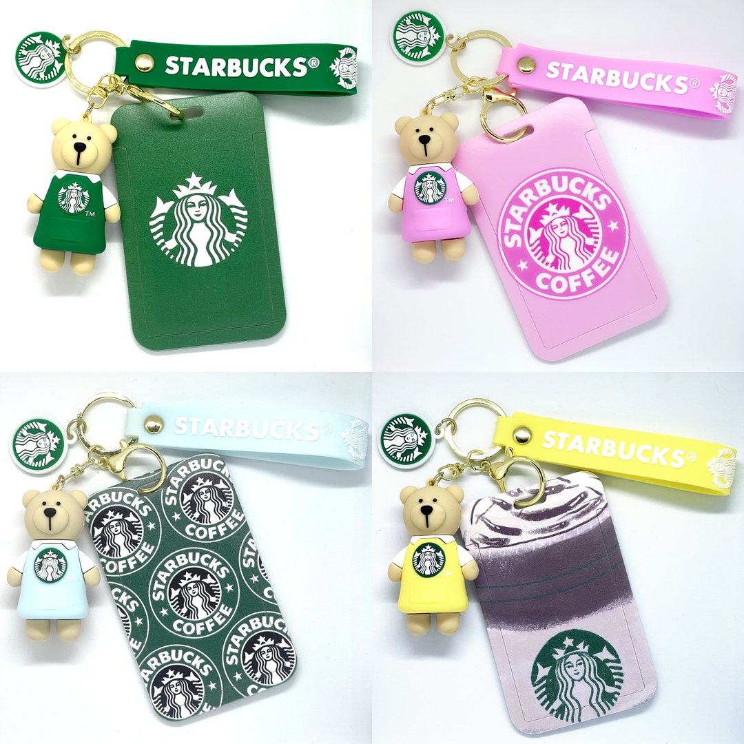 Starbucks Bear Inspired Keychain With ID Badge Etsy