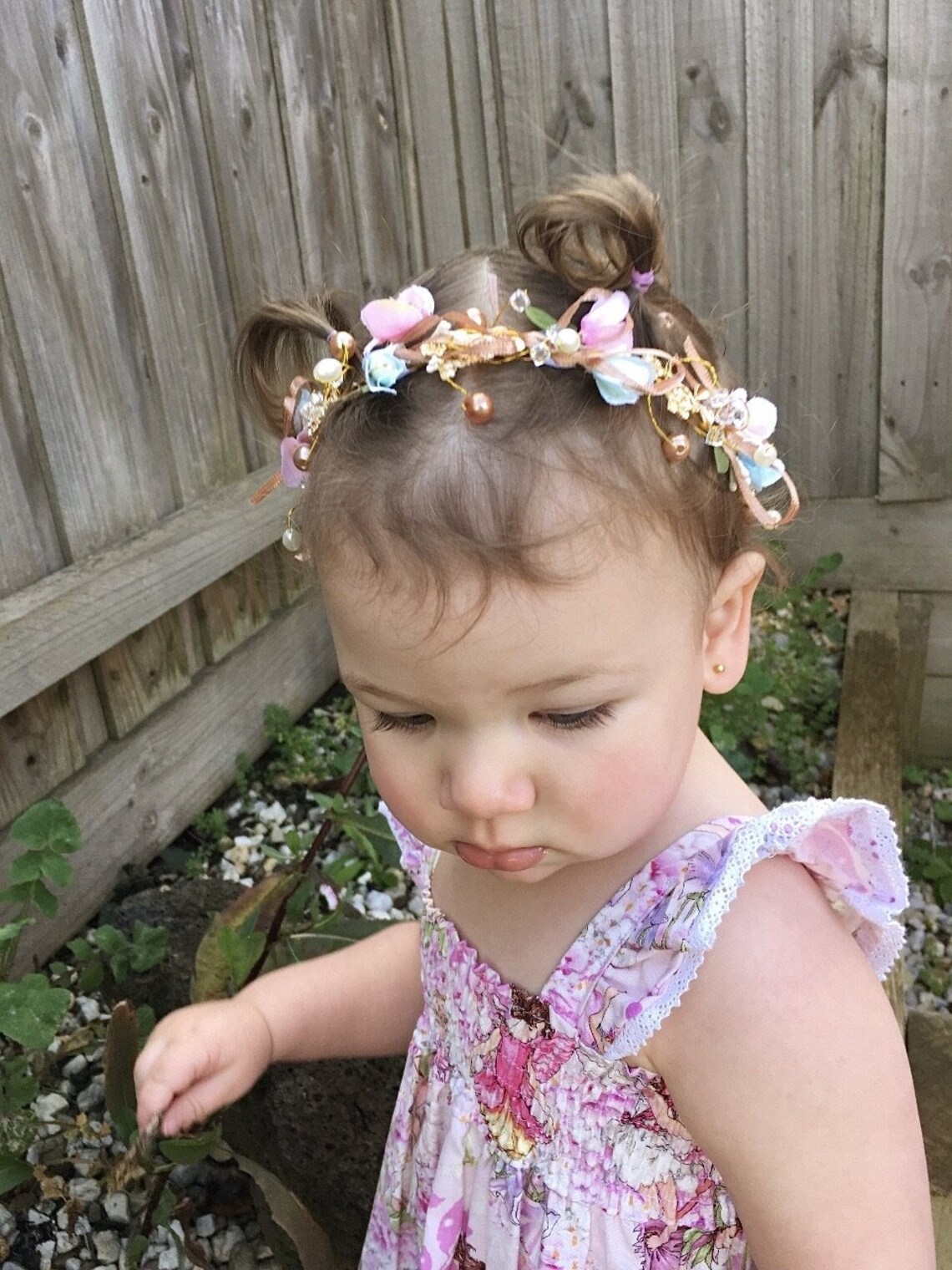 Baby Girl Crown Baby Flower Crown Baby Girl Tiara Newborn Etsy