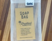 Soap bags, zero waste, no more plastic, soap, scrubber, lather, vegan, eco-friendly set of 3