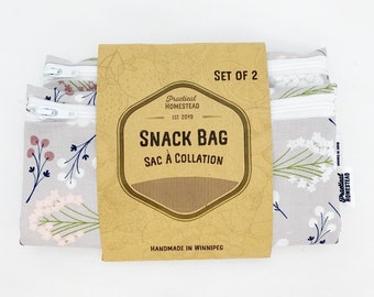 Snacktas, voedselveilig en waterdicht. Herbruikbaar.