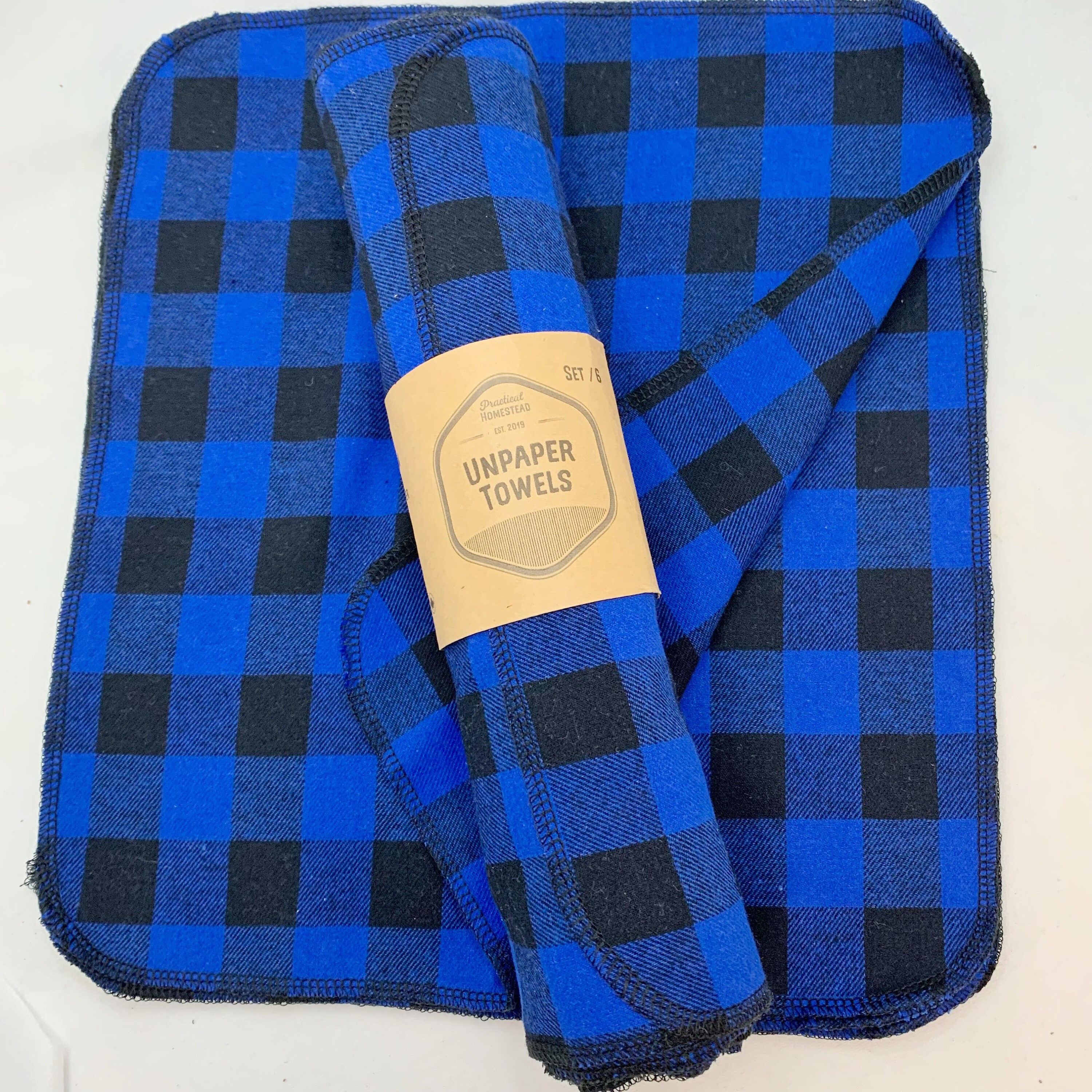 Wipes Unpaper Towel Food 6 Piece Set -Sustainable 100% Cotton Flannel Paperless Towels Reusable