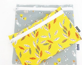 Reusable Snack Bags, Eco Friendly Food Storage, Travel, Camping, Hiking, Biking