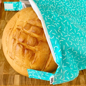 Reusable. Bread Bag, FoodSafe and Waterproof. Keeps bread fresh