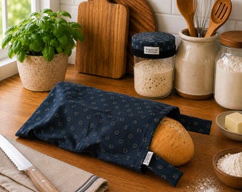 Bolsa de pan reutilizable e impermeable, forro apto para alimentos, para guardar pan