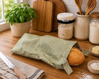 Reusable Bread Bag, FoodSafe and Waterproof. Keeps bread fresh