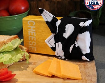 Cheese Wrap, Waterproof PUL lined, keeps cheese fresh, food storage, game changer, top seller