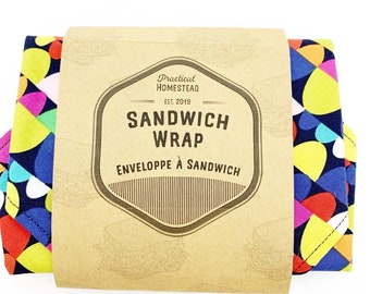 Reusable, Sandwich wrap, zero waste, keep food fresh, food storage, food wrap, transport food, fridge and freezer safe, replace plastic wrap