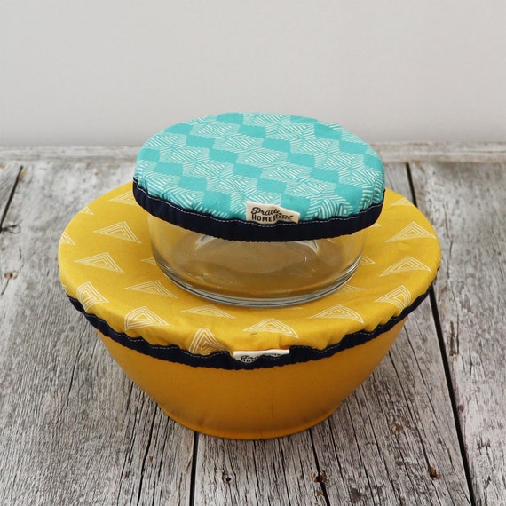 Reusable PUL Lined Bowl Covers Pyrex Bowl Cover Soup Salad Bowls Left Over Containers Tin Can Wine Glass Half of a Melon or Tomato Etsy