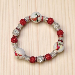 Cardinal Bracelet red and silver