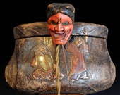 Masanao Hannya Mask Netsuke Early 19th Century Burlwood Tonkotsu Sagemono 正直根付