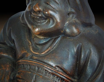 備前焼の大黒天B9、№003、アンティーク、陶芸品、希少品、 備前焼の