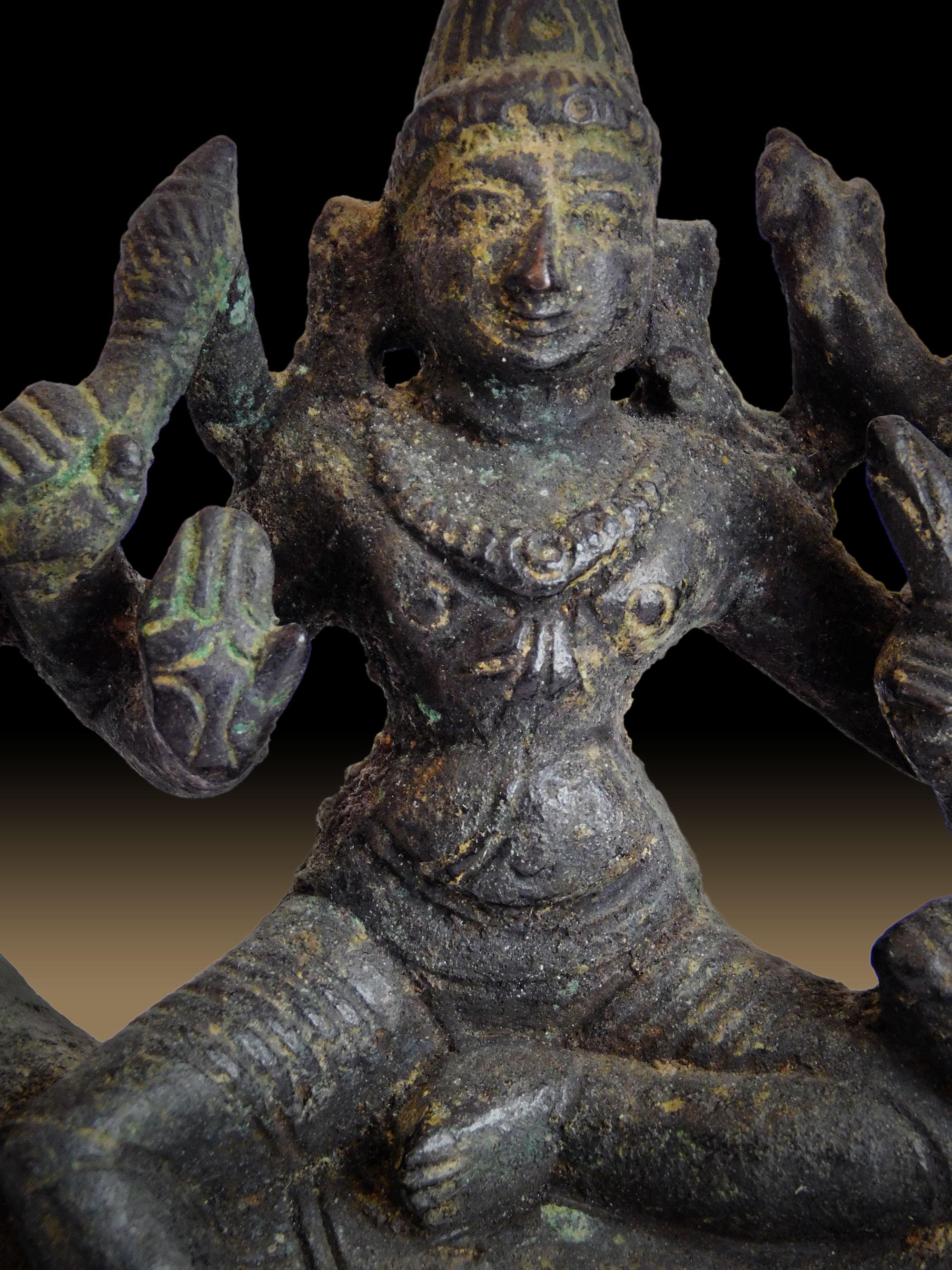 アンティーク シヴァ パールヴァティ ナンディ ムルティ ヒンドゥー教