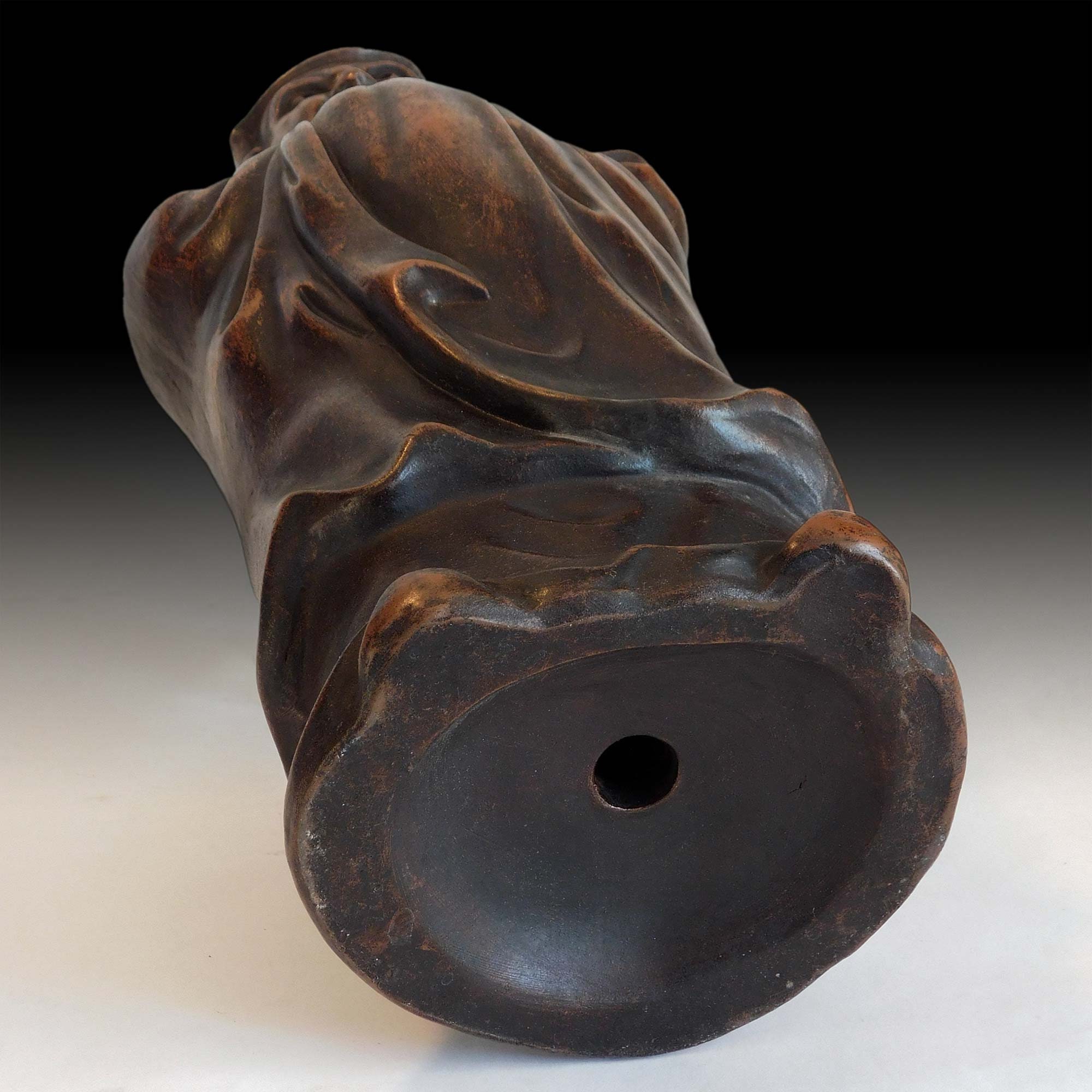 Zen Master Bodhidharma Daruma ヴィンテージ日本備前焼置物像大魔禅師