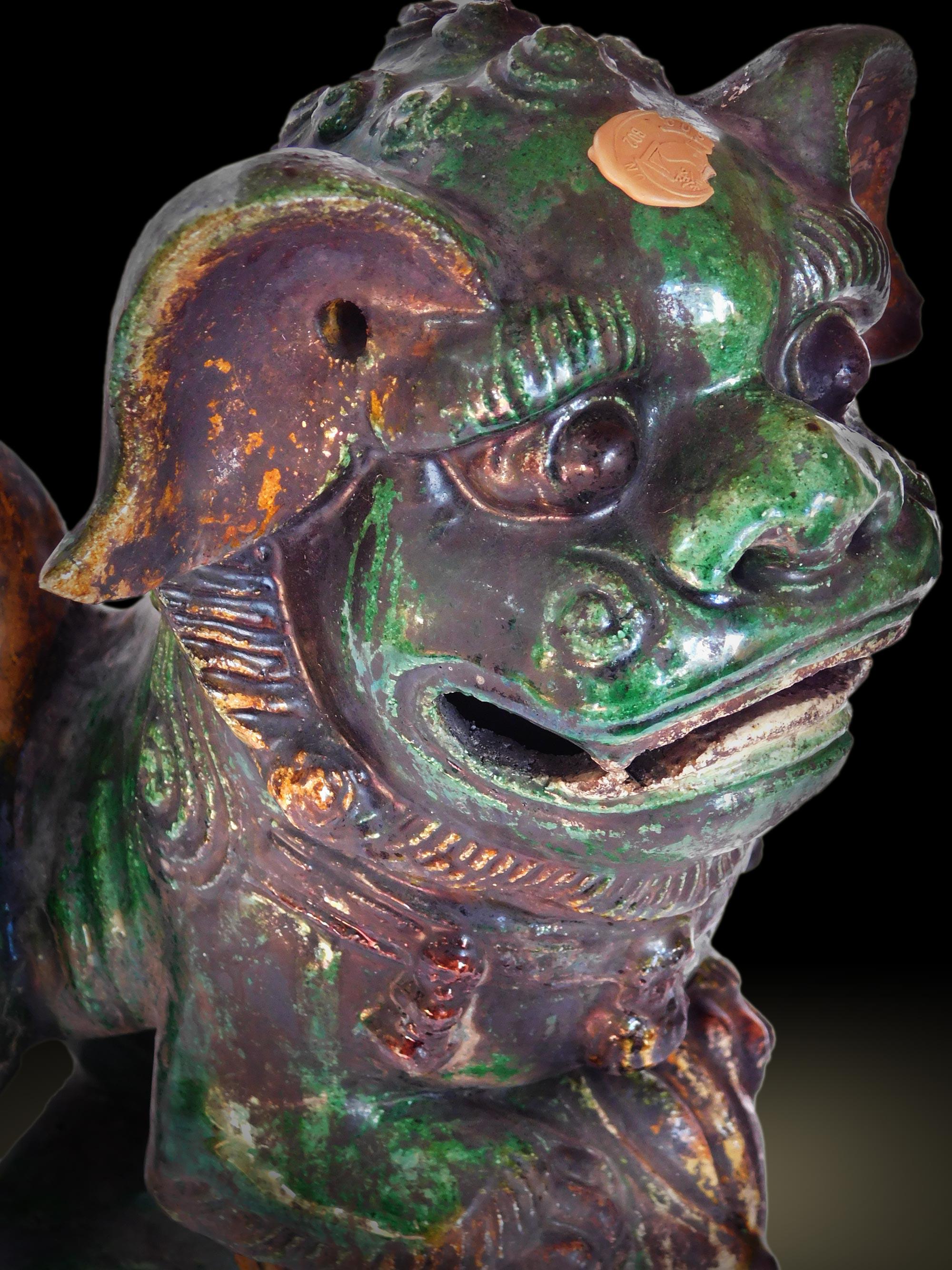 漢緑釉 三足 獅子 中国 陶器 【公式通販】