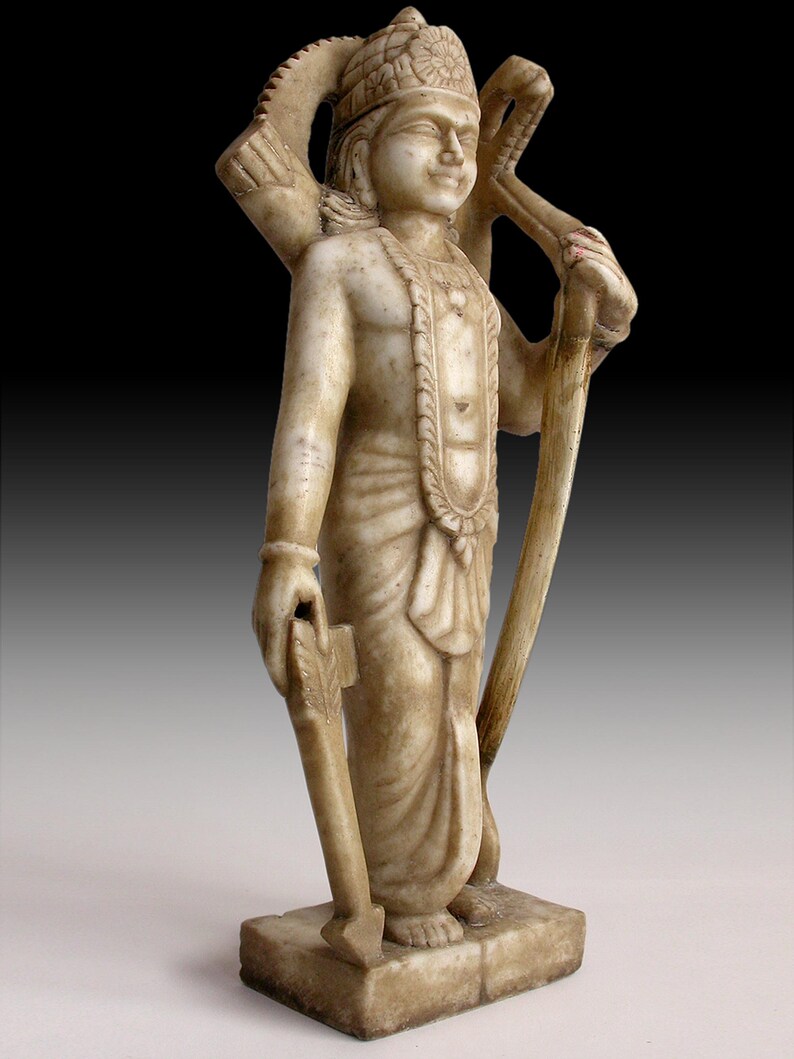 Vintage Hindu Deity Rama Breaking Bow Marble Stone Statue 15”H 羅摩斷弓 - Etsy