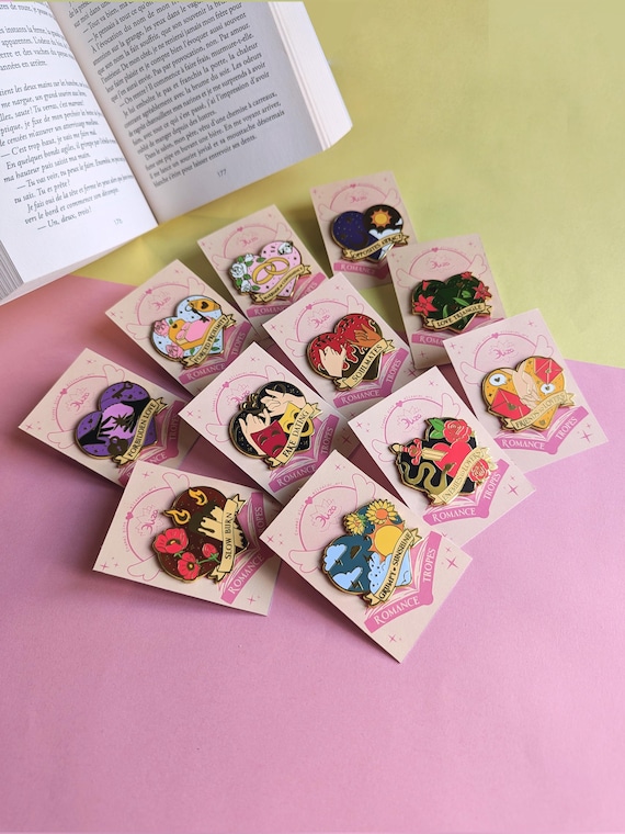 ENAMEL PINS Romance Tropes
