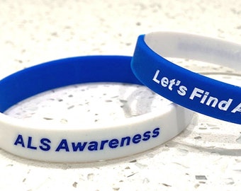 Knock Out ALS Bracelet Knock Out Amyotrophic Lateral Sclerosis ALS Fundraiser Gift Red Awareness Ribbon ALS Supporter Gift
