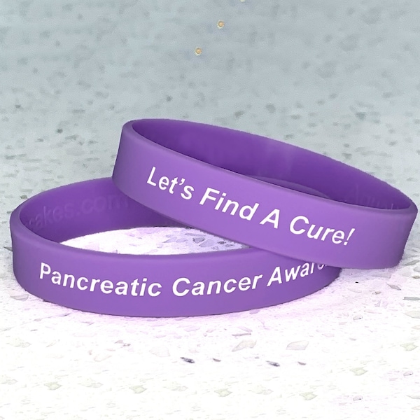 Pancreatic Cancer Awareness Wristband Bracelet Purple Silicone Survivor Support Gift Warrior Loved Ones Fight Battle Hope Cure Pancreas