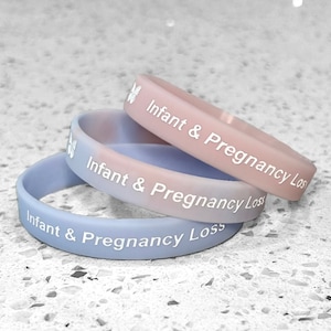 Infant Loss Wristband, Miscarriage Wristband, Pregnancy Loss Bracelet, Blue, Pink or Swirl, Sizes Small Medium Large, We Donate To Research